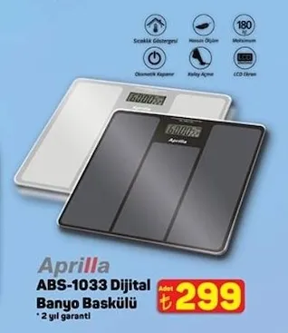 Aprilla Abs-1033 Dijital Banyo Baskülü