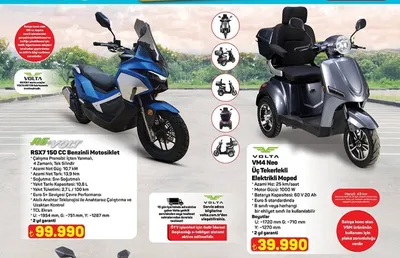 Volta Vm4 Neo Üç Tekerlekli Elektrikli Moped
