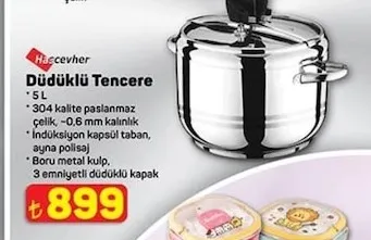 Hascevher Düdüklü Tencere 5 L