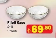 Fileli Kase 2'Li -15 Cm