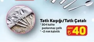Tatlı Kaşığı/Tatlı Çatalı