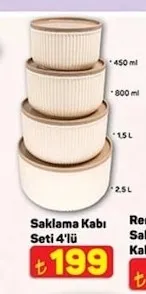 Saklama Kabı Seti 4'Lü