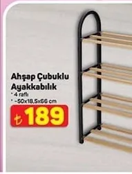 Ahşap Çubuklu Ayakkabılık