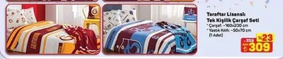 Taraftar Lisanslı Tek Kişilik Çarşaf Seti