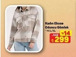 Kadın Ekose Oduncu Gömlek M/L/Xl