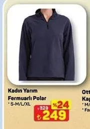 Kadın Yarım Fermuarlı Polar S-M/L/Xl