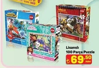 Lisanslı 100 Parça Puzzle