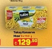 Tukaş Konserve Mısır 6X150 G