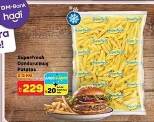 Superfresh Dondurulmuş Patates 2,5 Kg