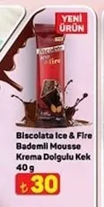 Biscolata Ice & Fire Bademli Mousse Krema Dolgulu Kek 40 G