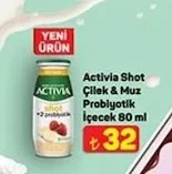 Activia Shot Çilek & Muz Probiyotik İçecek 80 Ml