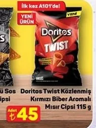 Doritos Twist Közlenmiş Kırmızı Biber Aromalı Mısır Cipsi 115 G