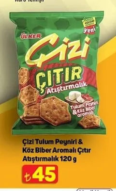Cizi Tulum Peyniri & Köz Biber Aromalı Çıtır Atıştırmalık 120 G