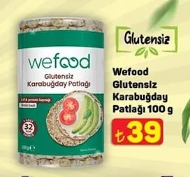 Wefood Glutensiz Karabuğday Patlağı 100 G