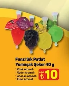 Funzl Sık Patlat Yumuşak Şeker 40 G
