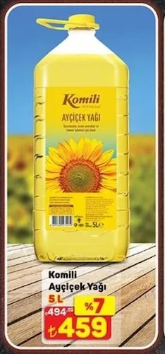 Komili Ayçiçek Yağı 5L