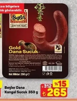 Beşler Dana Kangal Sucuk 350 G