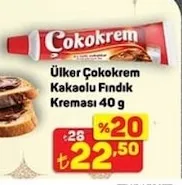Ülker Çokokrem Kakaolu Fındık Kreması 40 G