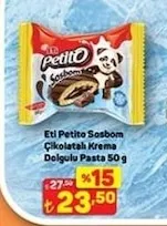 Eti Petito Sosbom Çikolatalı Krema Dolgulu Pasta 50 G