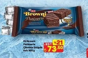 Eti Browni Patisserie Çikolata Dolgulu Kek 165 G