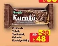 Eti Kurabi Yulaflı, Yer Fıstıklı, Kakaolu Kurabiye 198 G