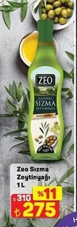 Zeo Sızma Zeytinyağı 1 L