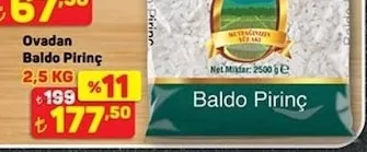 Ova Baldo Pirinç 2,5 Kg