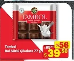 Tambol Bol Sütlü Çikolata 77 G