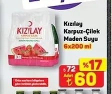 Kızılay Karpuz-Çilek Maden Suyu 6X200 Ml