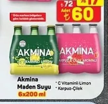 Akmina Maden Suyu 6X200 Ml