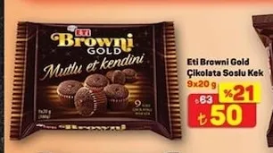 Eti Browni Gold Çikolata Soslu Kek 9X20 G