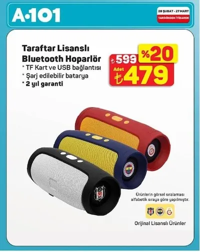Taraftar Lisanslı Bluetooth Hoparlör