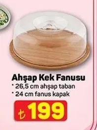 Ahşap Kek Fanusu