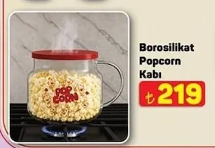 Borosilikat Popcorn Kabı