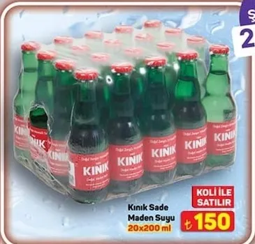 Kınık Sade Maden Suyu 20X200 Ml