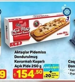Aktaşlar Pidemiss Dondurulmuş Kavurmalı Kaşarlı Açık Pide 250 G