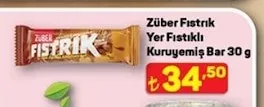 Züber Fıstık Yer Fıstıklı Kuruyemiş Bar 30 G