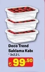 Deco Trend Saklama Kabı 3X2,2 L