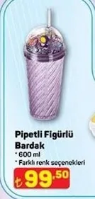 Pipetli Figürlü Bardak 600 Ml