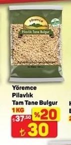Yöremce Pilavlık Tam Tane Bulgur 1 Kg