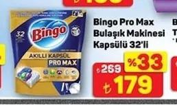 Bingo Pro Max Bulaşık Makinesi Kapsülü 32'Li