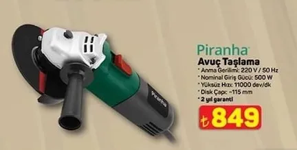 Piranha Avuç Taşlama