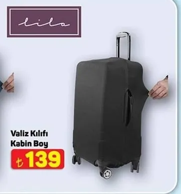 Lila Valiz Kılıfı Kabin Boy