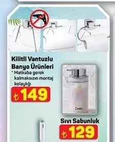 Kilitli Vantuzlu Banyo Ürünleri