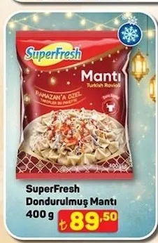 Superfresh Dondurulmuş Mantı 400 G