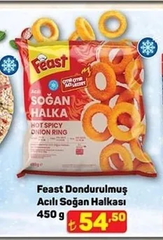 Feast Dondurulmuş Acılı Soğan Halkası 450 G