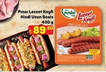 Pınar Lezzet Keyfi Hindi Uzun Sosis 430 G