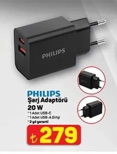 Philips Şarj Adaptörü 20 W