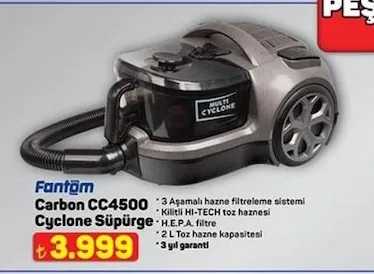 Fantom Carbon Cc4500 Cyclone Süpürge