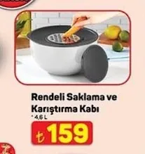 Rendeli Saklama Ve Karıştırma Kabı 4,6 L